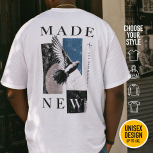 Camiseta Feito Novo 2 Coríntios 5:17 Roupas Cristãs Informa