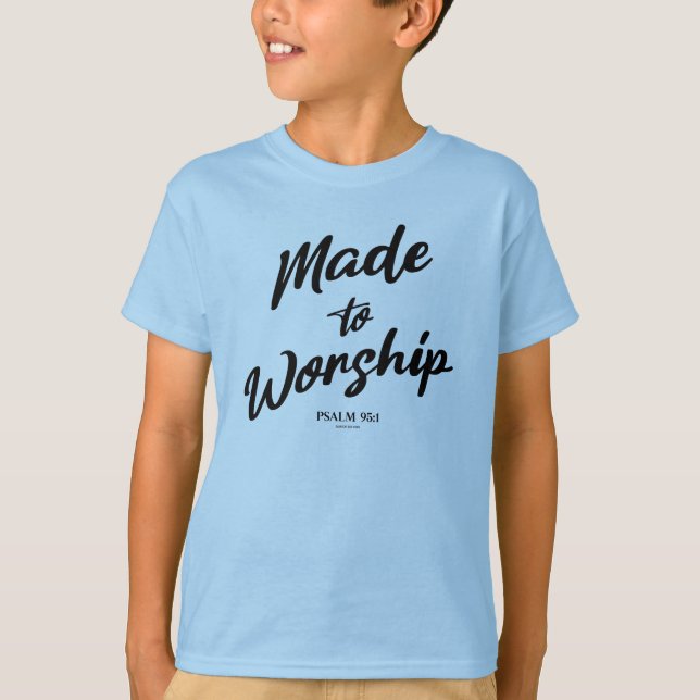 Camiseta Feito para Adorar Salmo 95:1  (Frente)