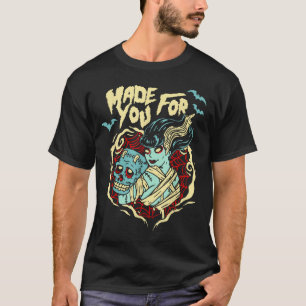 Camiseta Feito Para Você Amantes Zumbis Frankenstein Dia do