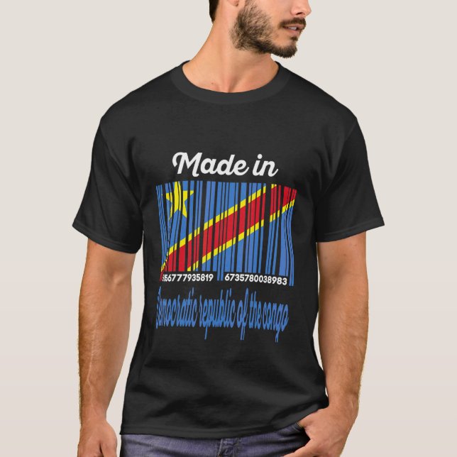 Camiseta Feito República Democrática do Congo (Frente)