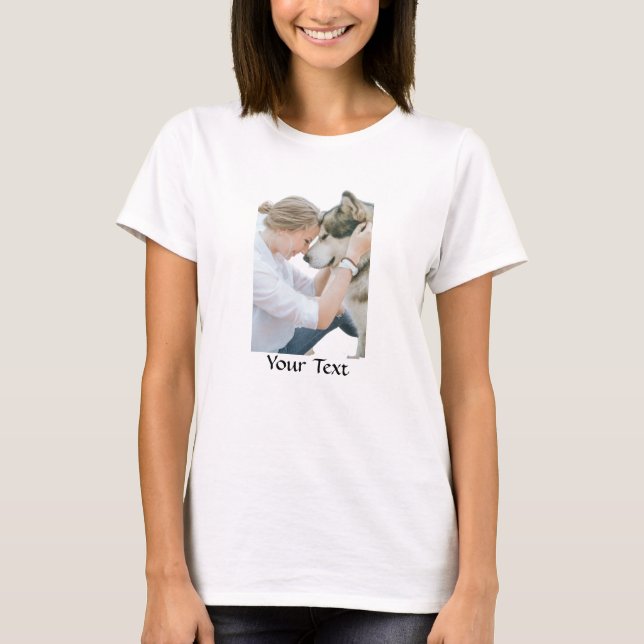 Camiseta Feito sob Medida - Adicionar Foto e Texto (Frente)