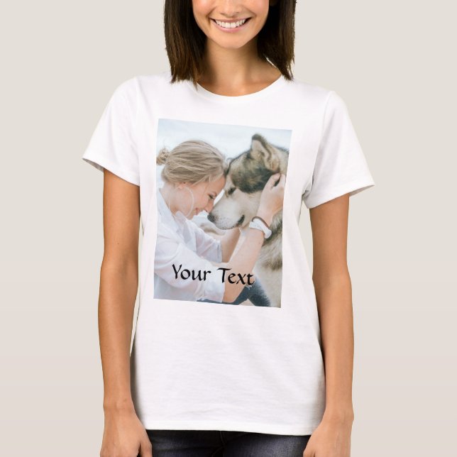 Camiseta Feito sob Medida - Adicionar Foto e Texto (Frente)
