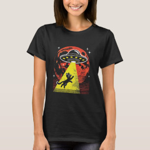 Camiseta Feixe Alienigena Retrô Gato Abdução UFO Espaço Cós