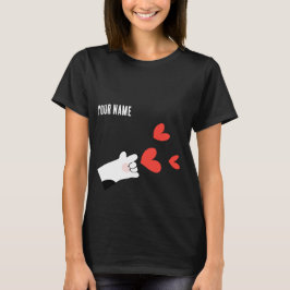 Camiseta Feixe de Amor do Conjunto de Casais Personalizado