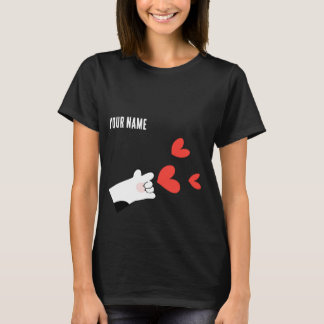 Camiseta Feixe de Amor do Conjunto de Casais Personalizado