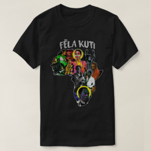 Camiseta Fela Kuti África - Camisa do mapa Pan-Afr