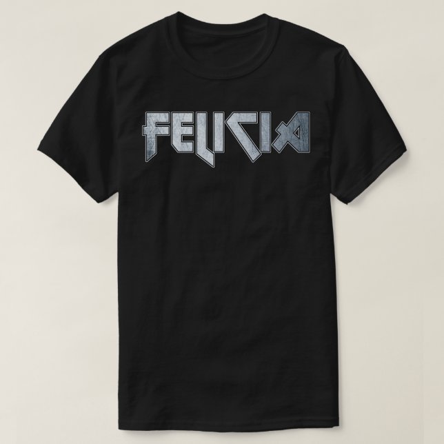 Camiseta Felicia Heavy Metal (Frente do Design)