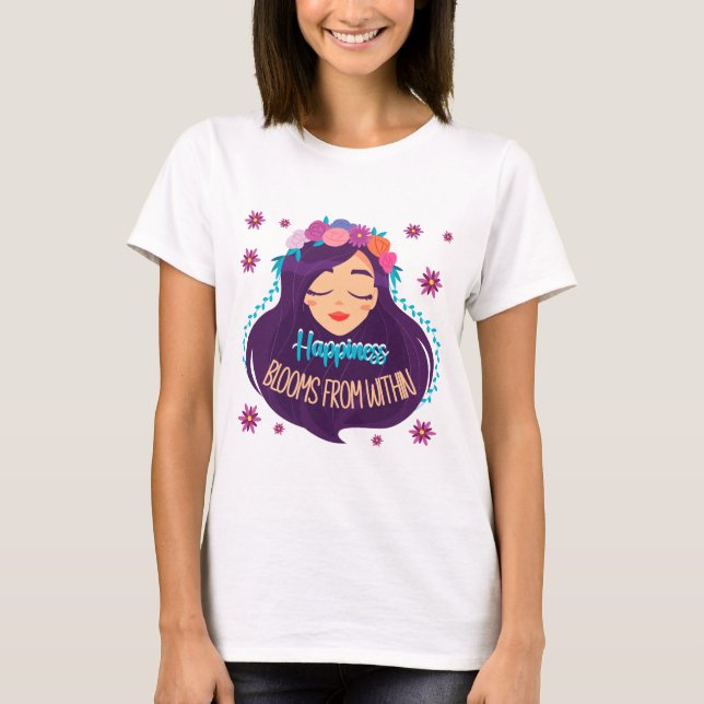 Camiseta Felicidade Bloomia de Dentro (Frente)
