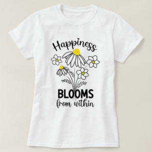 Camiseta Felicidade Blooms de dentro da cotação
