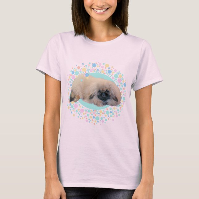 Camiseta Felicidade Bolha de Pequinês (Frente)
