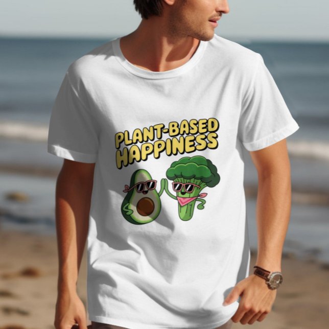 Camiseta Felicidade com base em plantas (Criador carregado)