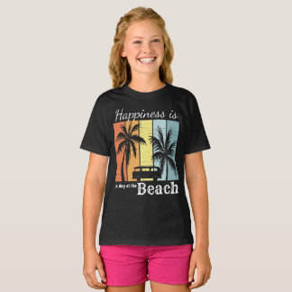 Camiseta Felicidade de férias de verão é um dia na praia