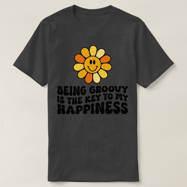 Camiseta Felicidade de Groovy (Frente do Design)