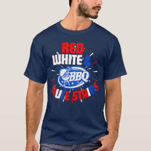 Camiseta Felicidade do Churrasco: Onde Manchas de Vermelho,