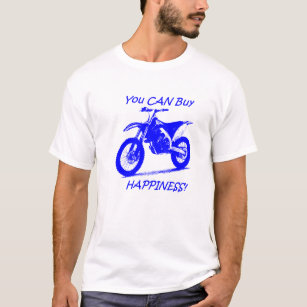 Camiseta Felicidade do comprar - azul no branco