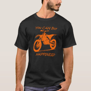 Camiseta Felicidade do comprar - laranja no preto (KTM)