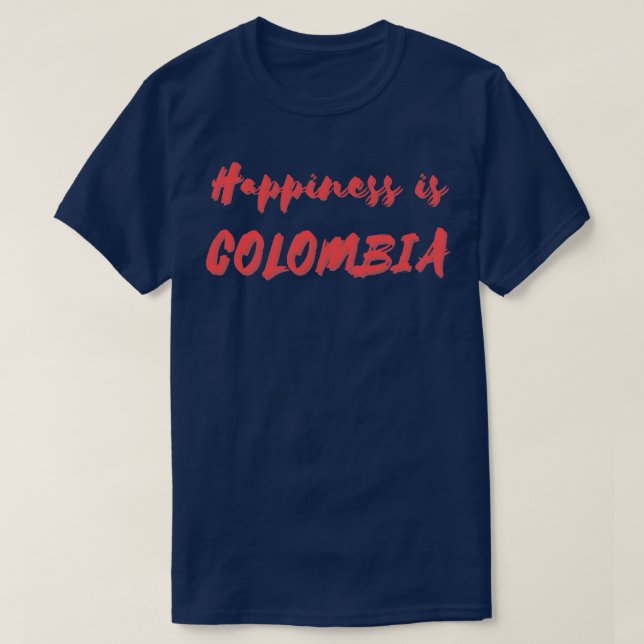 Camiseta Felicidade é a Colômbia (Frente do Design)