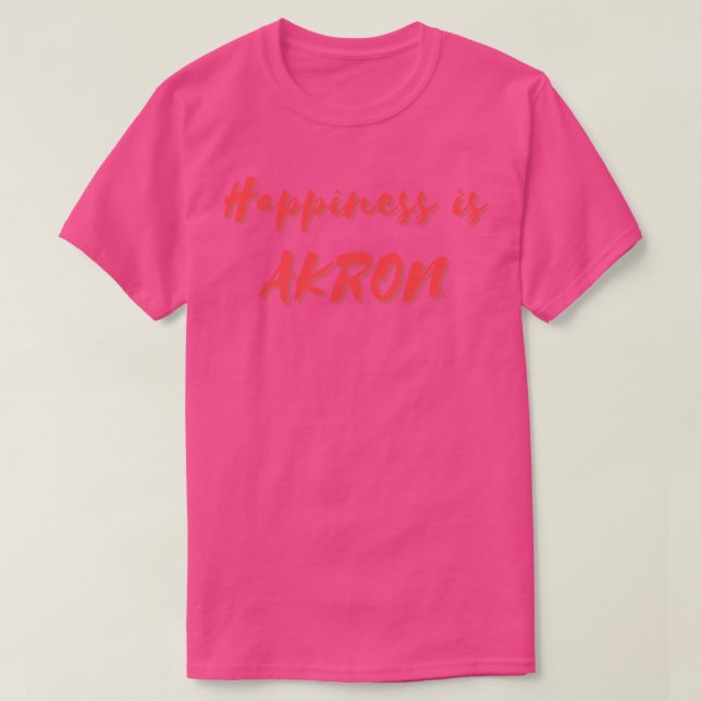 Camiseta Felicidade é Akron (Frente do Design)