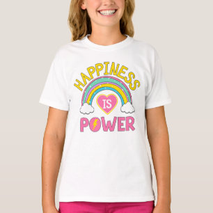 Camiseta Felicidade é Arco-Íris de Potência