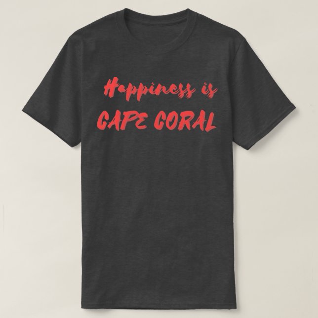 Camiseta Felicidade é Cabo Coral (Frente do Design)