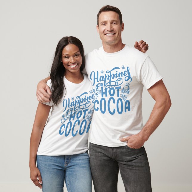 Camiseta Felicidade é cacau quente (Unissex)