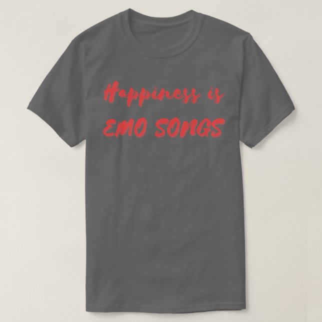 Camiseta Felicidade é Canções Emo (Frente do Design)