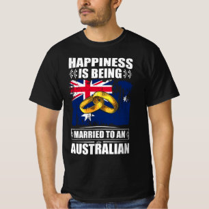 Camiseta Felicidade É Casada Com Um Australiano