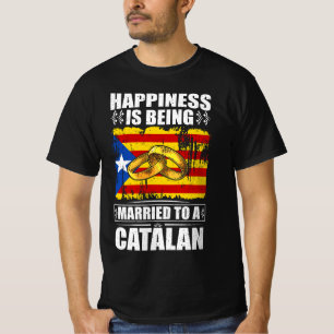 Camiseta Felicidade É Casada Com Um Catalão