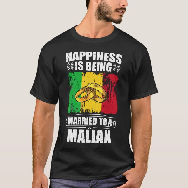 Camiseta Felicidade É Casada Com Um Maliano (Frente)