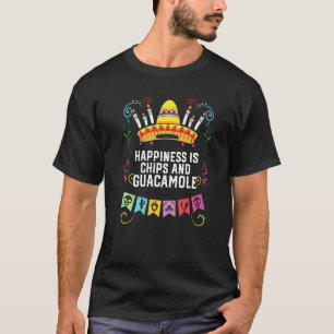 Camiseta Felicidade é Chips e Guacamole Avocado Veg