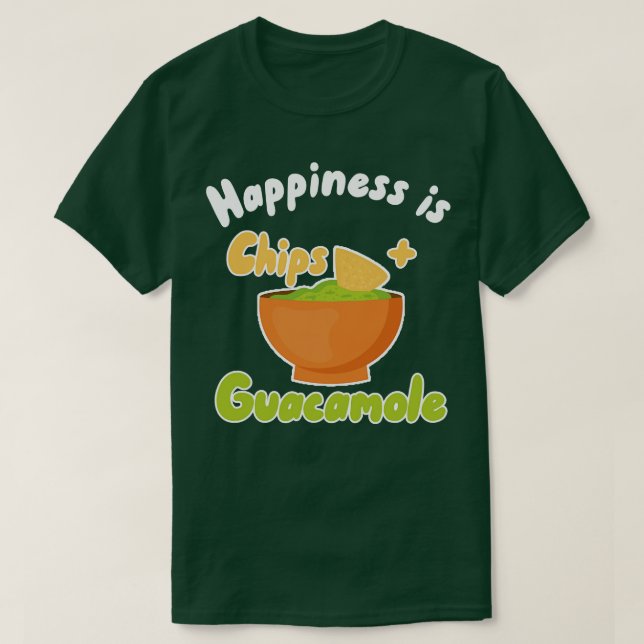 Camiseta Felicidade é Chips Guacamole (Frente do Design)