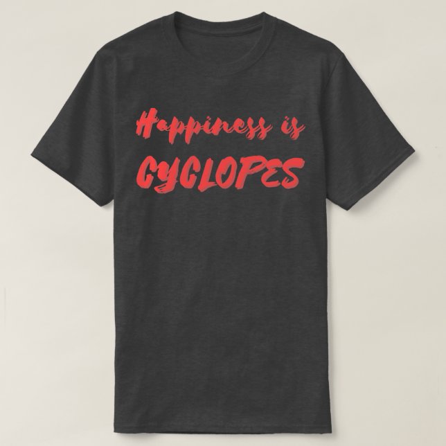 Camiseta Felicidade é Cíclopas (Frente do Design)