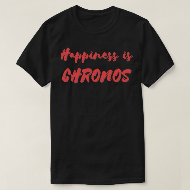 Camiseta Felicidade é Cronos (Frente do Design)