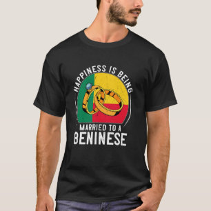 Camiseta Felicidade é estar casado com um casamento beninen