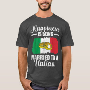 Camiseta Felicidade é estar casado com um casamento italian