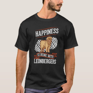 Camiseta Felicidade é estar com os Leonbergers