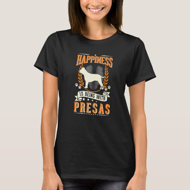 Camiseta Felicidade É Estar Com Presa Canarios (Frente)