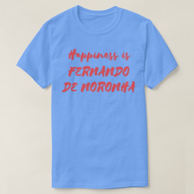 Camiseta Felicidade é Fernando de Noronha (Frente do Design)