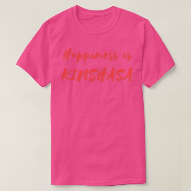 Camiseta Felicidade é Kinshasa (Frente do Design)