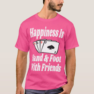 Camiseta Felicidade é Mão Pé Com Amigos Jogo de Cartas Sayi
