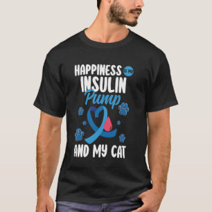 Camiseta Felicidade é Minha Bomba de Insulina Diabetes Diab