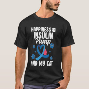 Camiseta Felicidade é Minha Bomba de Insulina Diabetes Diab