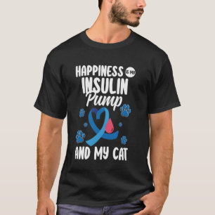 Camiseta Felicidade É Minha Bomba De Insulina Diabetes Diab