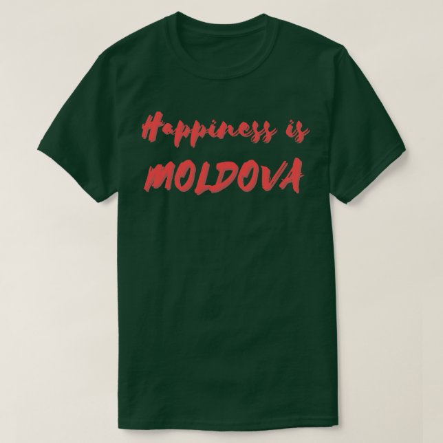 Camiseta Felicidade é Moldávia (Frente do Design)
