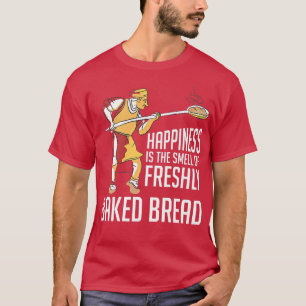 Camiseta Felicidade É O Cheiro De Pão Fresco Fresco