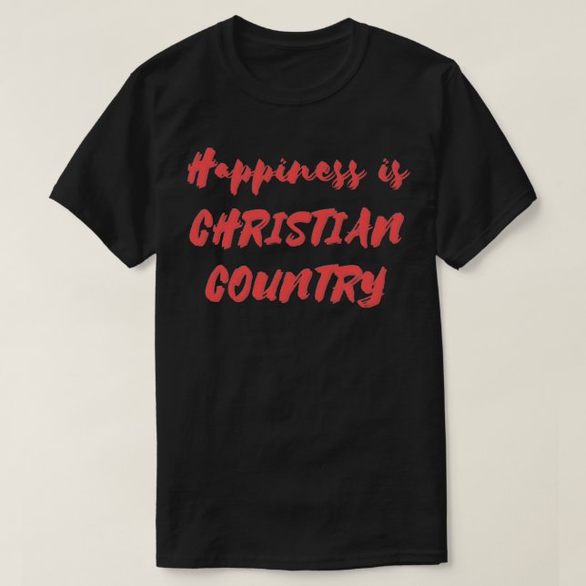 Camiseta Felicidade é País Cristão (Frente do Design)