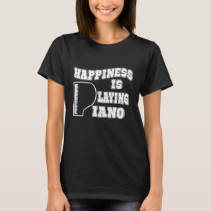 Camiseta Felicidade É Pianista Musical Pianista