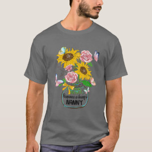 Camiseta Felicidade É Ser Avó Vida Flor Arte Mães D
