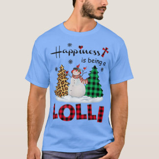 Camiseta Felicidade é ser Lolli Snowman Feliz Natal