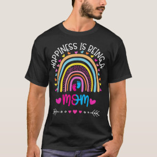 Camiseta Felicidade é ser mãe dia de as mães Arco-Íris 2022